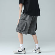 Men Jeans Ripped Denim Shorts Summer Overalls