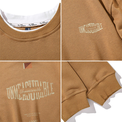 Men Pullover Hoodie Spring Sweater Men's Loose All-Match American Style Trend
