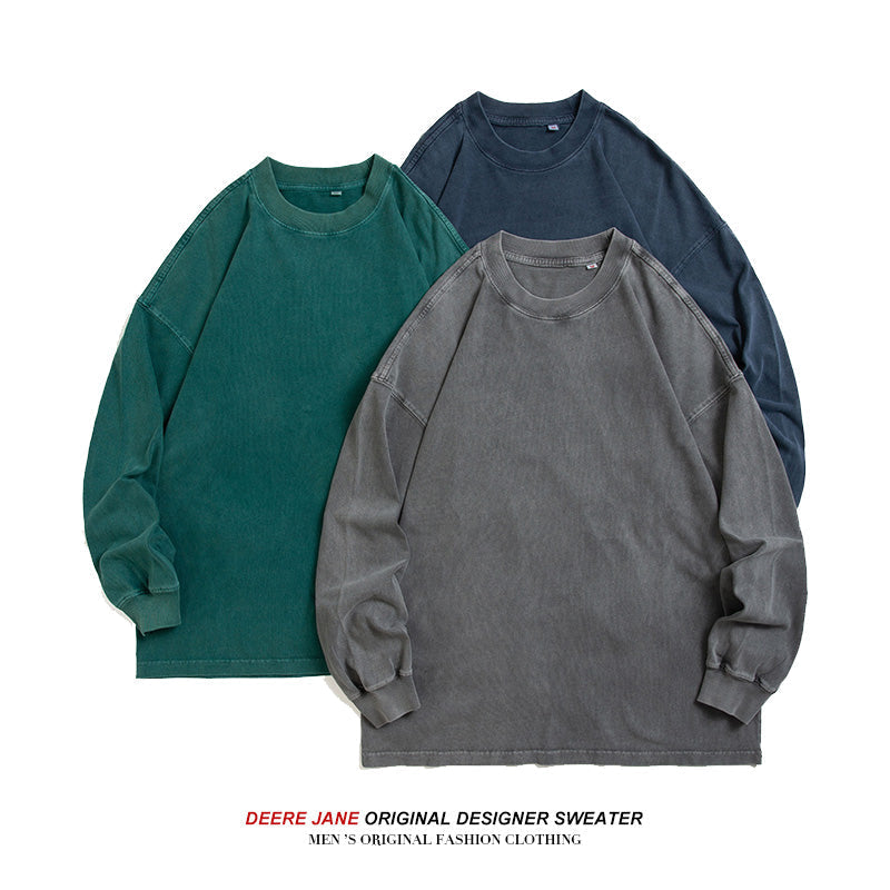 Men Pullover Hoodie Spring Sweater Men's Loose All-Match Simple Leisure