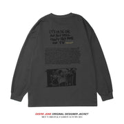 Men Pullover Hoodie Loose round Neck Long Sleeve Sweater Men Spring and Autumn