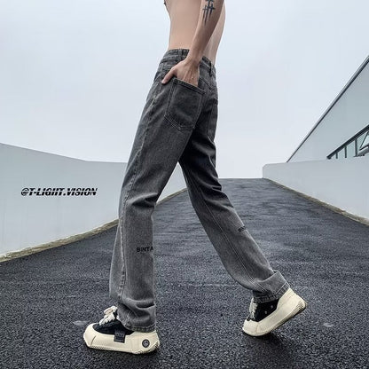 Men Jeans Skinny Jeans Men Spring Slim-Fitting Straight-Leg Pants