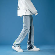 Men Jeans Spring Jeans Men's Loose Slim Fit Trousers Straight Pants