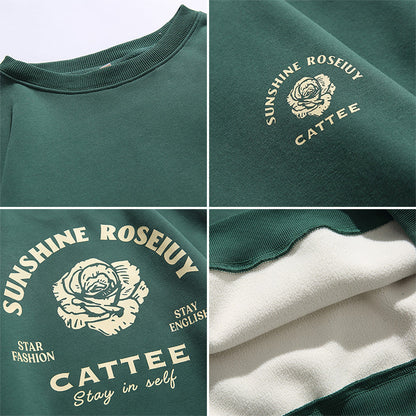 Men Pullover Hoodie round Neck Sweater Men's Winter Couple