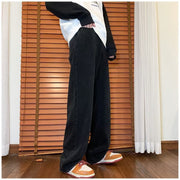 Men Jeans Straight Jeans Spring Retro Washed Loose Casual Trousers