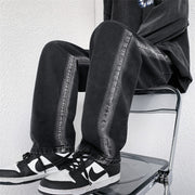 Men Jeans Washed Jeans Men's Spring Straight Loose Oversized Casual Trousers