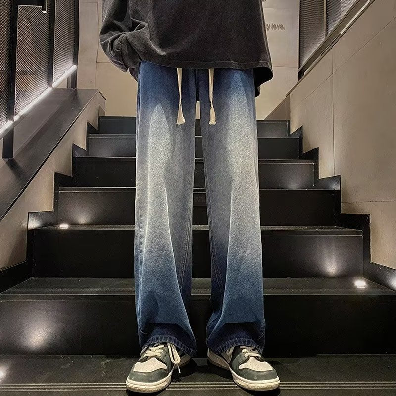 Men Jeans Oversize Straight Pants Summer