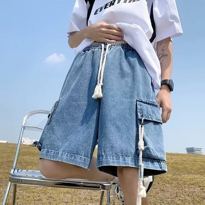 Men Jeans Workwear Denim Shorts Men's Summer Loose plus Size Shorts