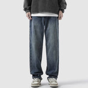 Men Jeans Straight Jeans Men's Summer Retro Pants