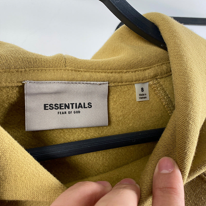 Fog Essentials Hoodie Offset Logo Fleece Hooded Sweater
