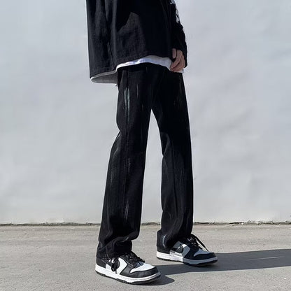 Men Jeans Spring Slim-Fitting Straight-Leg Pants Pants