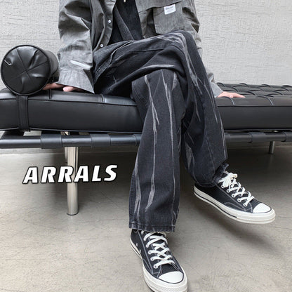Men Jeans Hiphop Pants Loose Straight Jeans