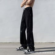 Men Jeans Inkjet Jeans Summer Slim-Fitting Straight Pants