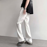 Men Jeans White Jeans Men's Summer Straight-Leg Trousers