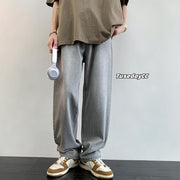 Men Jeans Retro Washed Straight Jeans Men's Autumn Loose