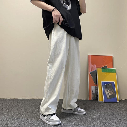 Men Jeans Fall Baggy Straight Trousers Spring and Autumn