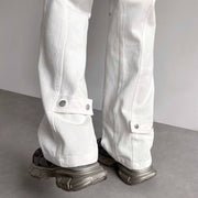 Men Jeans White Jeans Men's Summer Straight-Leg Trousers