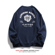 Men Pullover Hoodie round Neck Sweater Men's Winter Couple