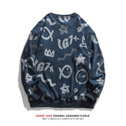 Men Pullover Hoodie Sweater Men Street All-Match Spring and Autumn Couple Long Sleeve