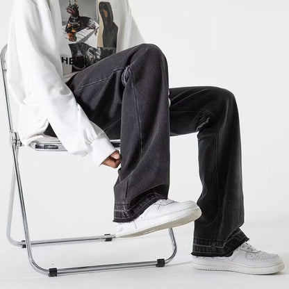 Men Jeans Hiphop Baggy Straight Trousers