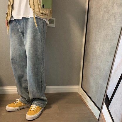 Men Jeans Retro Spring and Autumn Loose Straight Jeans