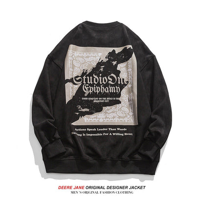 Men Pullover Hoodie Spring Sweater Men American Style Loose All-Match