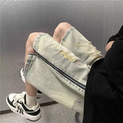 Men Jeans Zipper Summer Vintage Sports Casual Shorts