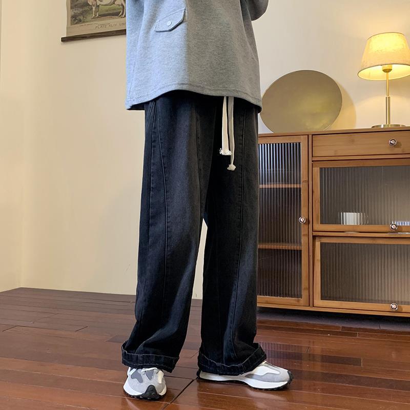 Men Jeans Vintage Second-Hand Black Color Jeans