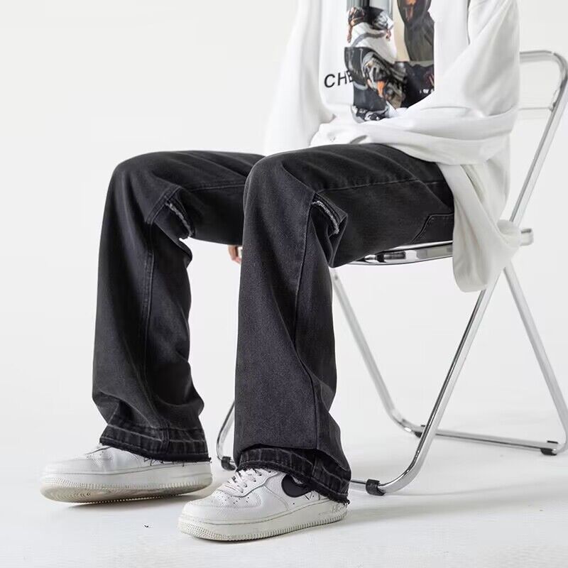 Men Jeans Hiphop Baggy Straight Trousers