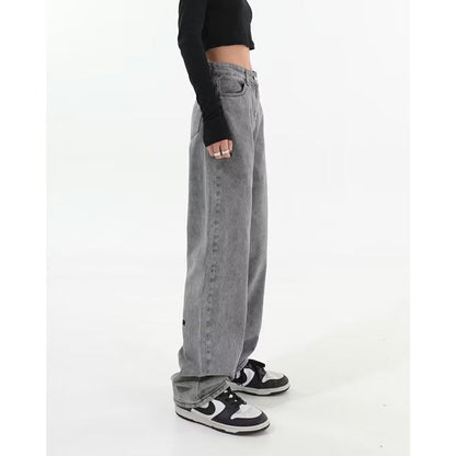 Men Jeans Vintage Jeans Spring Baggy Straight Trousers