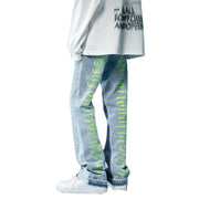 Men Jeans Spring Jeans Men's Loose Slim Fit Trousers Straight Pants