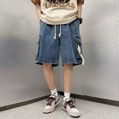 Men Jeans Tooling Denim Shorts Men Summer Casual Shorts