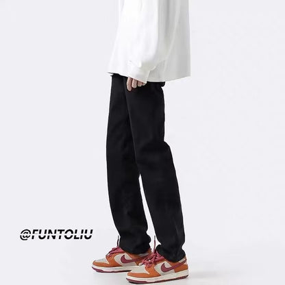 Men Jeans Summer Loose Straight Slim Casual Trousers