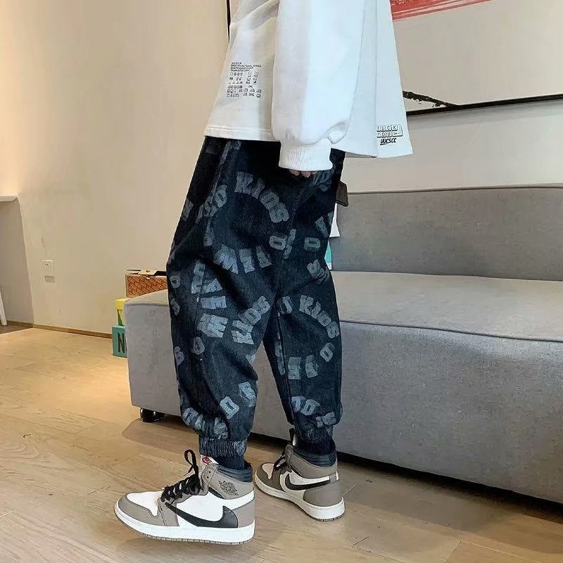 Men Jeans Hiphop Jeans Men's Summer Loose Cargo Pants