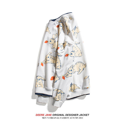 Men Pullover Hoodie Sweater Men's Spring Loose Trendy All-Match Couple