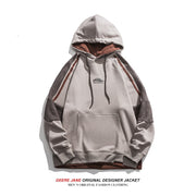 Men Pullover Hoodie Spring Patchwork Hoodie Men Spring Loose Casual
