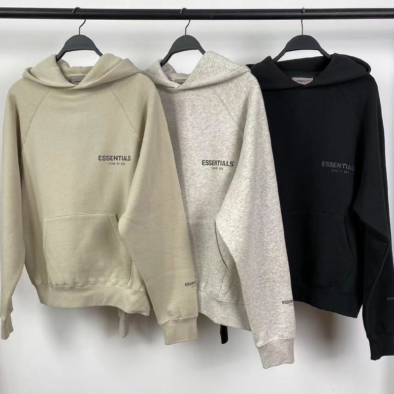 Fog Essentials Hoodie Reflective Logo Loose Fleece Sweater