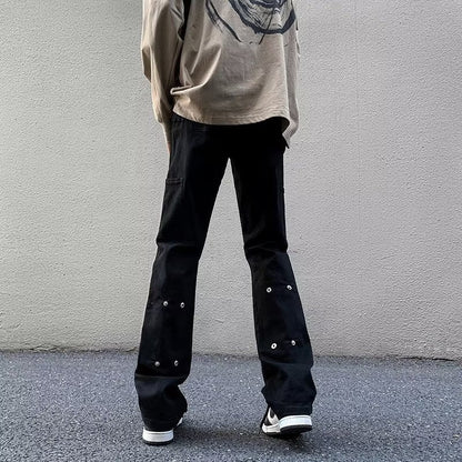 Men Jeans Slightly Flared Jeans Slim-Fitting Straight Pants