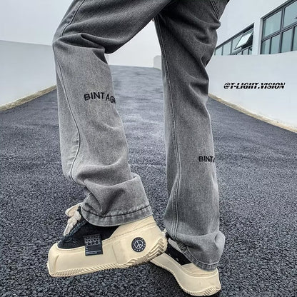 Men Jeans Skinny Jeans Men Spring Slim-Fitting Straight-Leg Pants