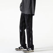 Men Jeans Tie-Dyed Jeans Men's Spring and Autumn Black Straight Pants