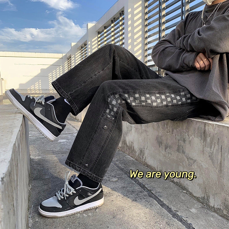 Men Jeans Straight Jeans for Boys Autumn Spring and Autumn Trousers