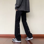 Men Jeans Spring and Autumn Straight-Leg Pants Loose Flared Trousers