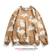 Men Pullover Hoodie Sweater Men's Spring Loose Trendy All-Match Couple