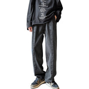 Men Jeans Fall Baggy Straight Trousers Wide Leg Trousers