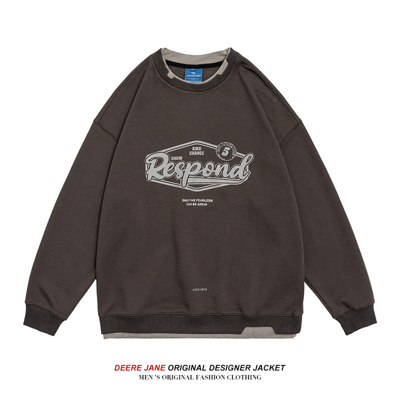 Men Pullover Hoodie Spring Loose Casual Top