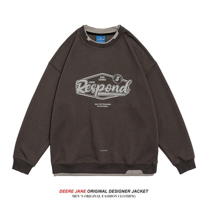 Men Pullover Hoodie Spring Loose Casual Top