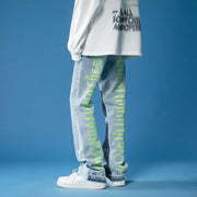 Men Jeans Spring Jeans Men's Loose Slim Fit Trousers Straight Pants