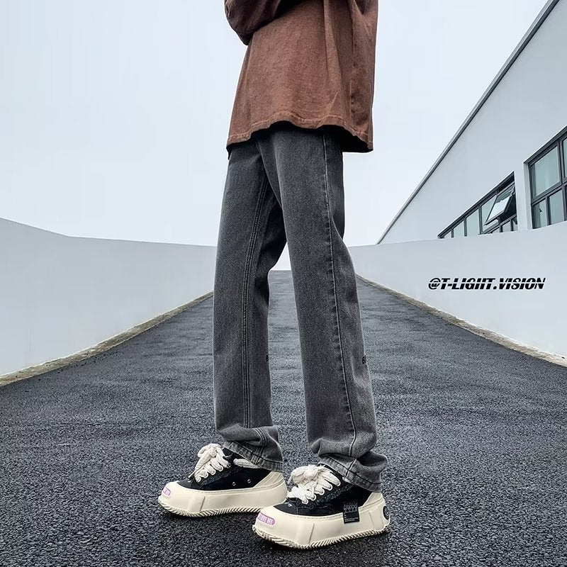 Men Jeans Skinny Jeans Men Spring Slim-Fitting Straight-Leg Pants