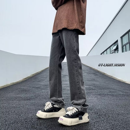Men Jeans Skinny Jeans Men Spring Slim-Fitting Straight-Leg Pants