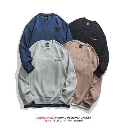Men Pullover Hoodie Spring Sweater Men Loose Retro Casual