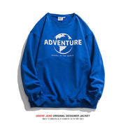 Men Pullover Hoodie Spring Sweater Spring and Autumn Loose Couple Blue